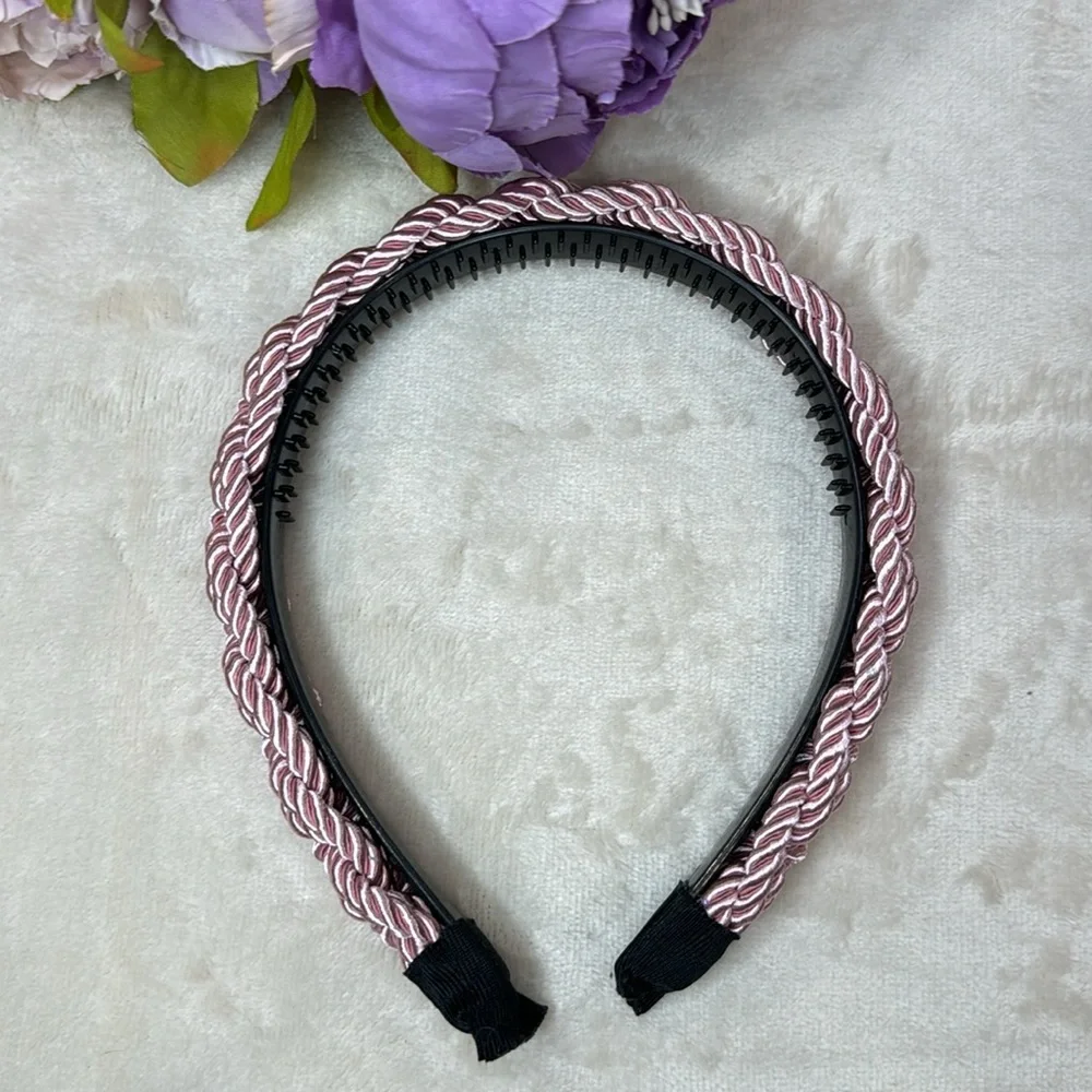 NEW Pink Braided Rope Headband